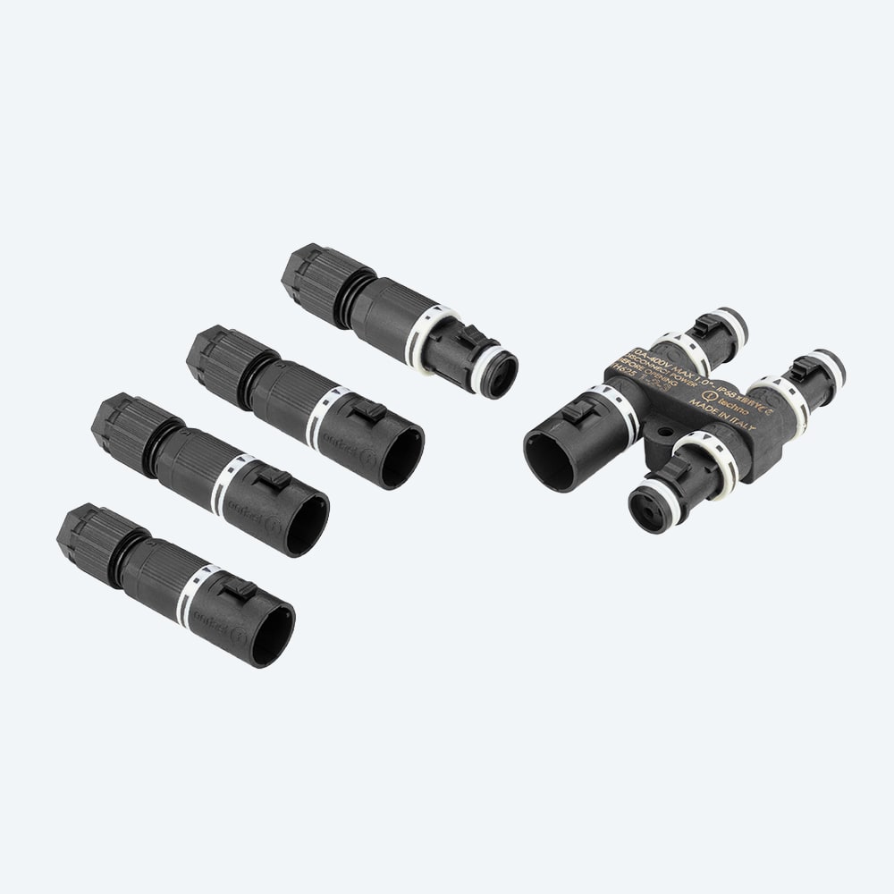 TECHNO SRL - TLHTHH.625.A3A.R Distributore di corrente Presa e Spina 3p Vite D4-8 IP66/IP68