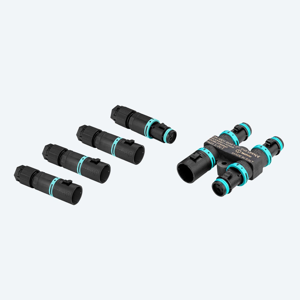 TECHNO SRL - TLHTHH.625.A3E.R Distributore di corrente Presa e Spina 3p Vite D4-8 IP66/IP68