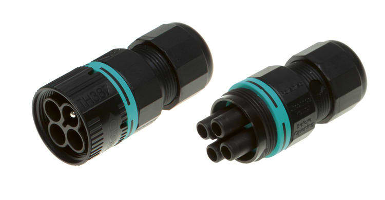 TECHNO SRL - TLHTHB.387.A4A.R KIT Mini Connettore Presa e Spina 4p Vite D6-12 IP66/IP68