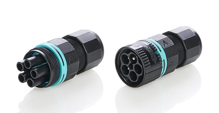 TECHNO SRL - TLHTHB.387.A5A.R KIT Mini Connettore Presa e Spina 5p Vite D6-12 IP66/IP68