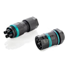 TECHNO SRL - TLHTHB.387.N4A.L.R KIT Mini Connettore Presa e Spina pannello 4p Vite M20 IP66/IP68
