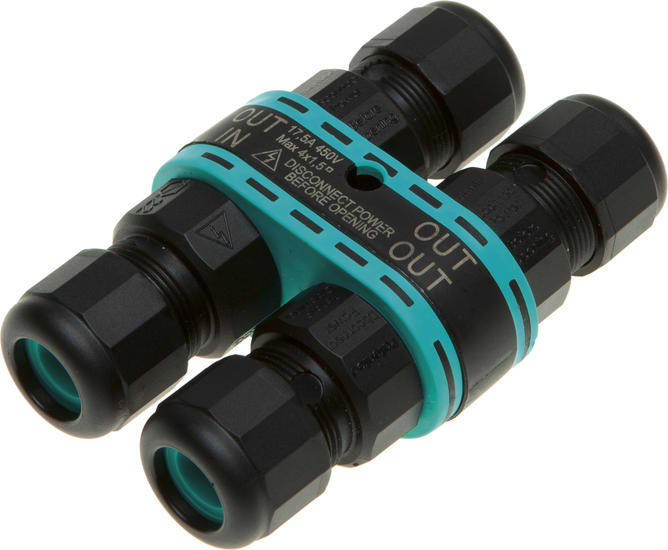 TECHNO SRL TLHTHB.392.A4A.R KIT MINI-DISTRIBUTOR 4WAYS 4P SCREW IP68