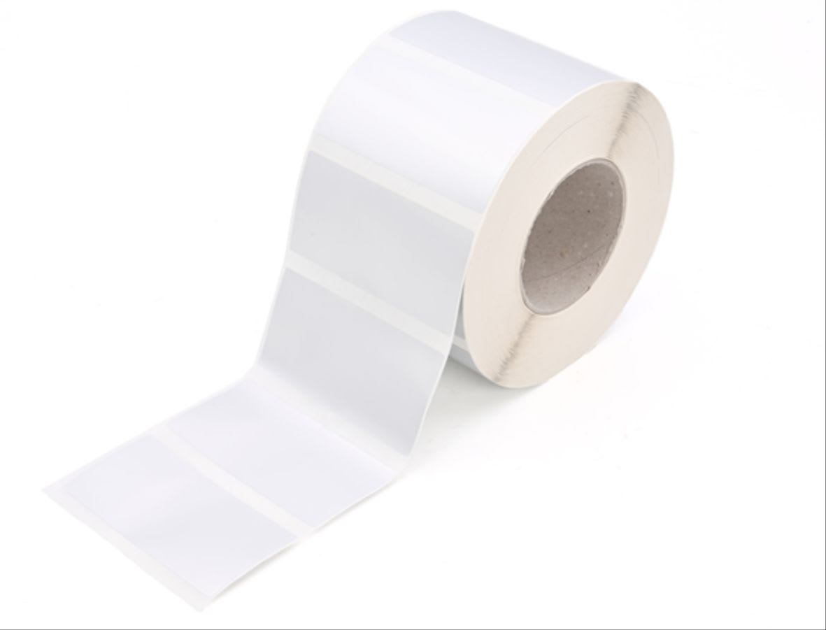 CEMBRE SPA - CEM8400075PPYG ETICHETTE ADESIVE, PER STAMPANTI A TRASFERIMENTO TERMICO, SU ROTOLO, FILM POLIESTERE, GRIGIO METALLIZZATO, 25x80mm