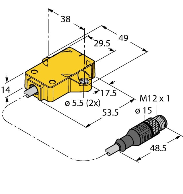 TURCK BANNER SRL TUK1590854 RI360P1-QR14-ELIU5X2-0.3-RS5