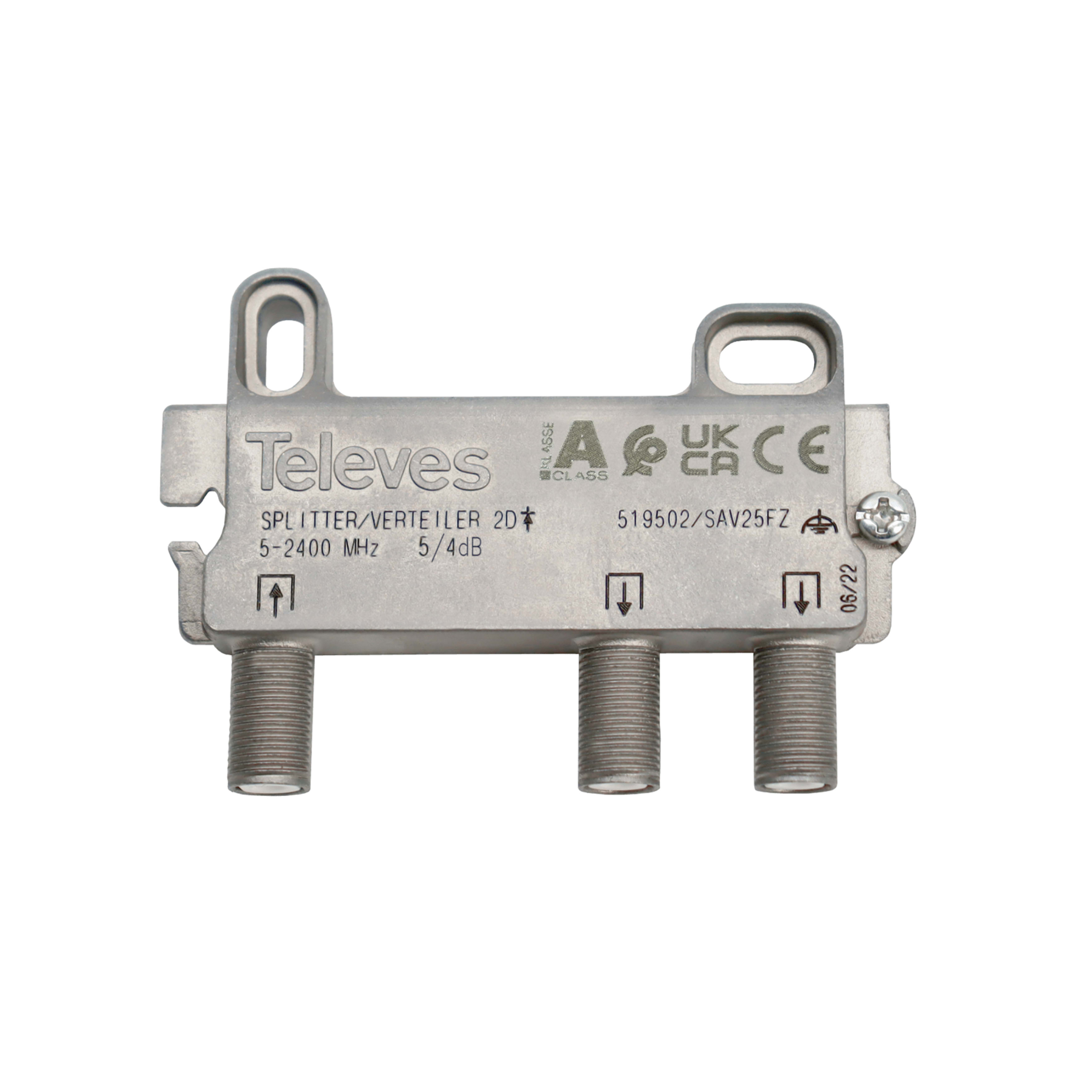 TELEVES ITALIA SRL TVV519502 PARTITORE 5...2400MHZ F 2VIE 5/4DB
