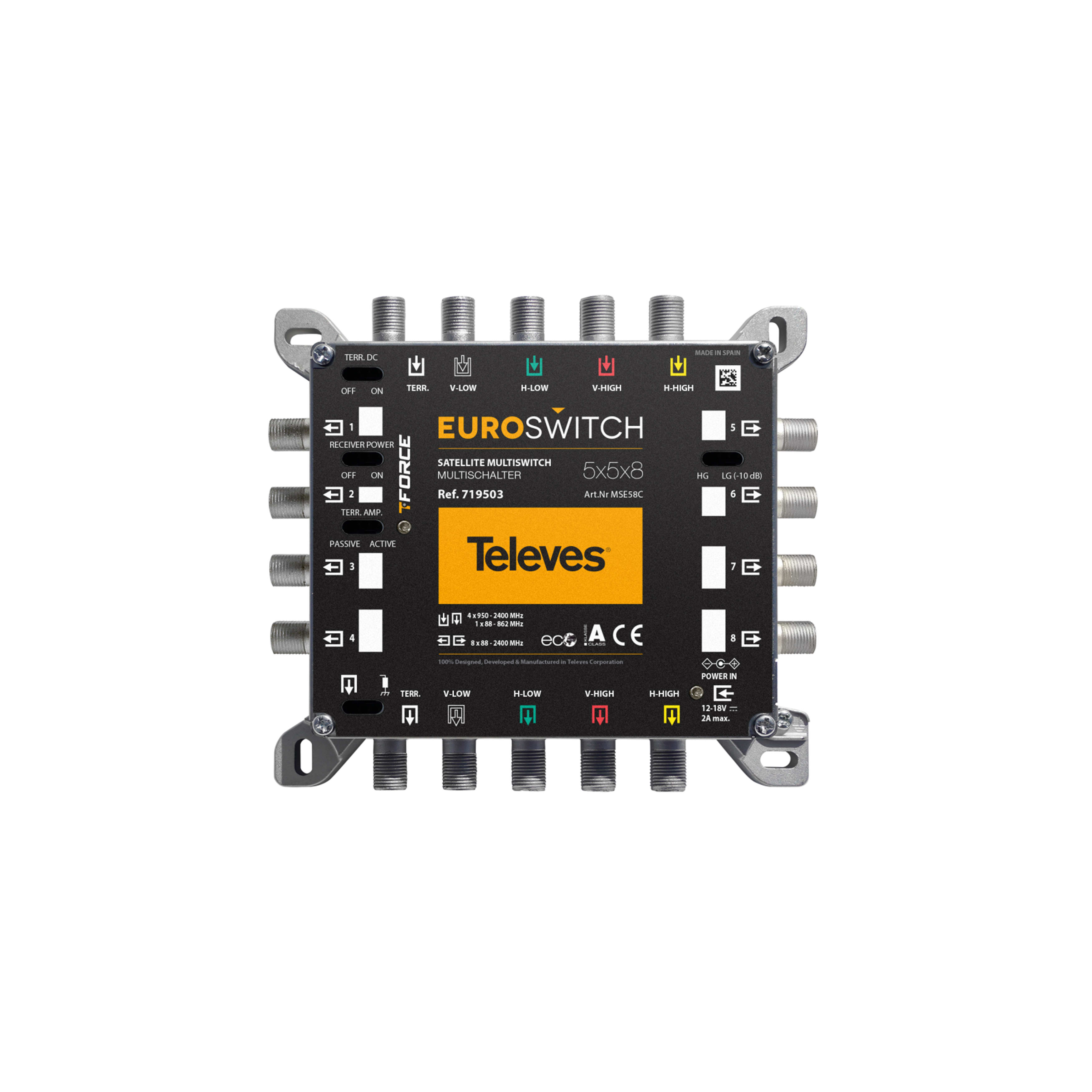 TELEVES ITALIA SRL TVV719503 EUROSWITCH 5X5X8 F TERMINALE/CASCATA