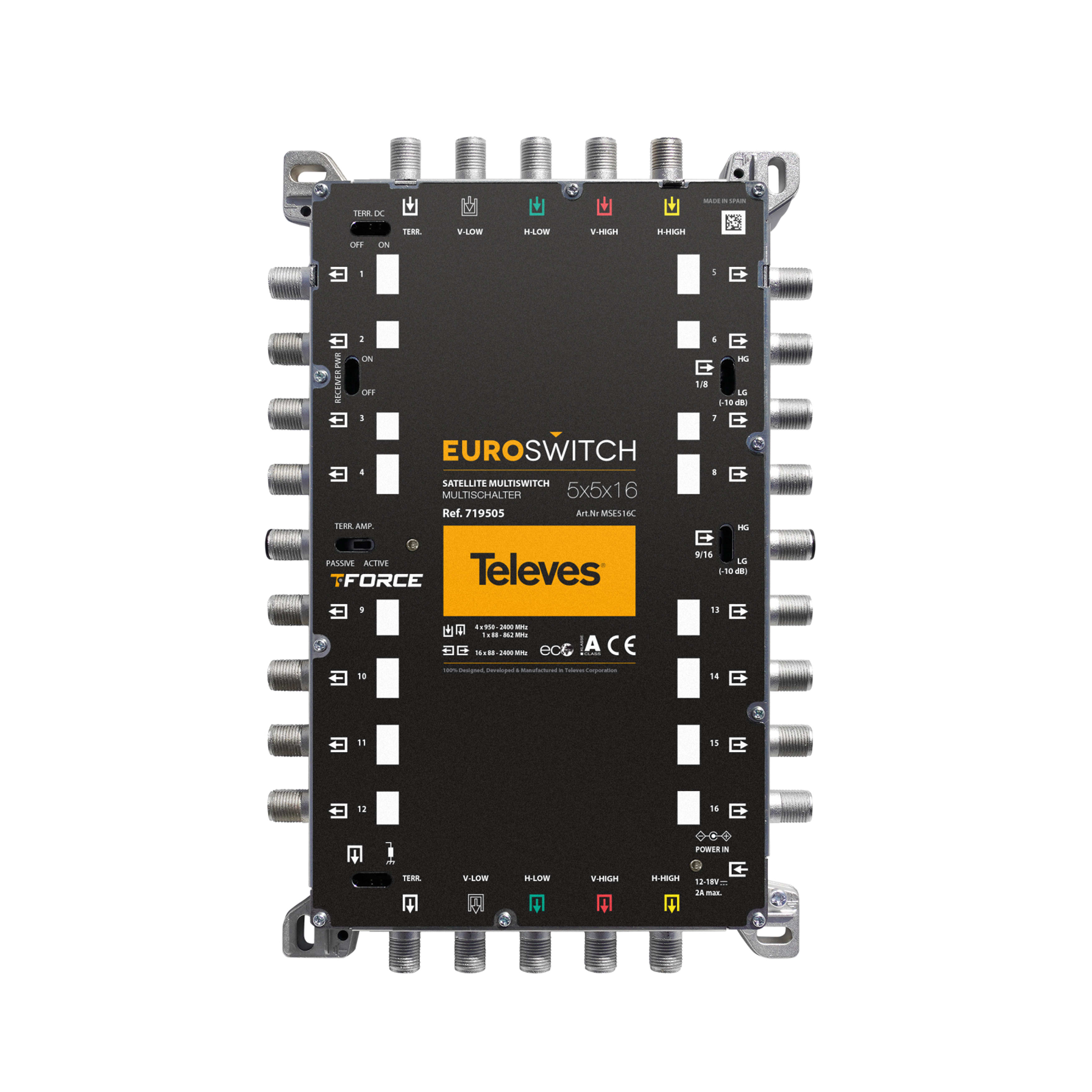 TELEVES ITALIA SRL TVV719505 EUROSWITCH 5X5X16 F TERMINALE/CASCATA