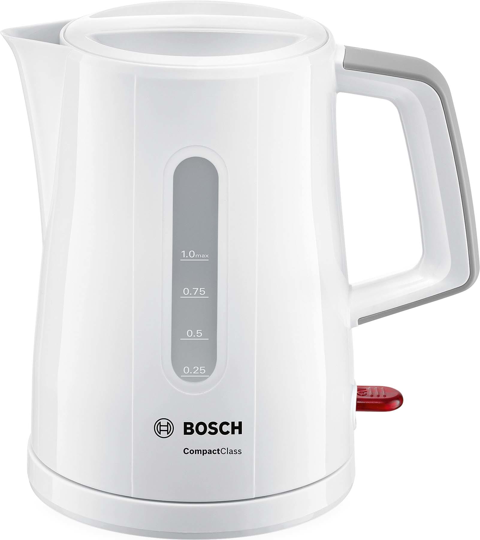 BOSCH ROBERT BOSTWK3A051 Wasserkocher,2400W,1L.,kabellos,weiss-gr