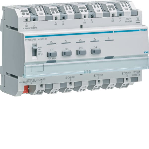 HAGER - HAGTYA664AN Univ.-Dimmaktor 4f KNX, 4x300W