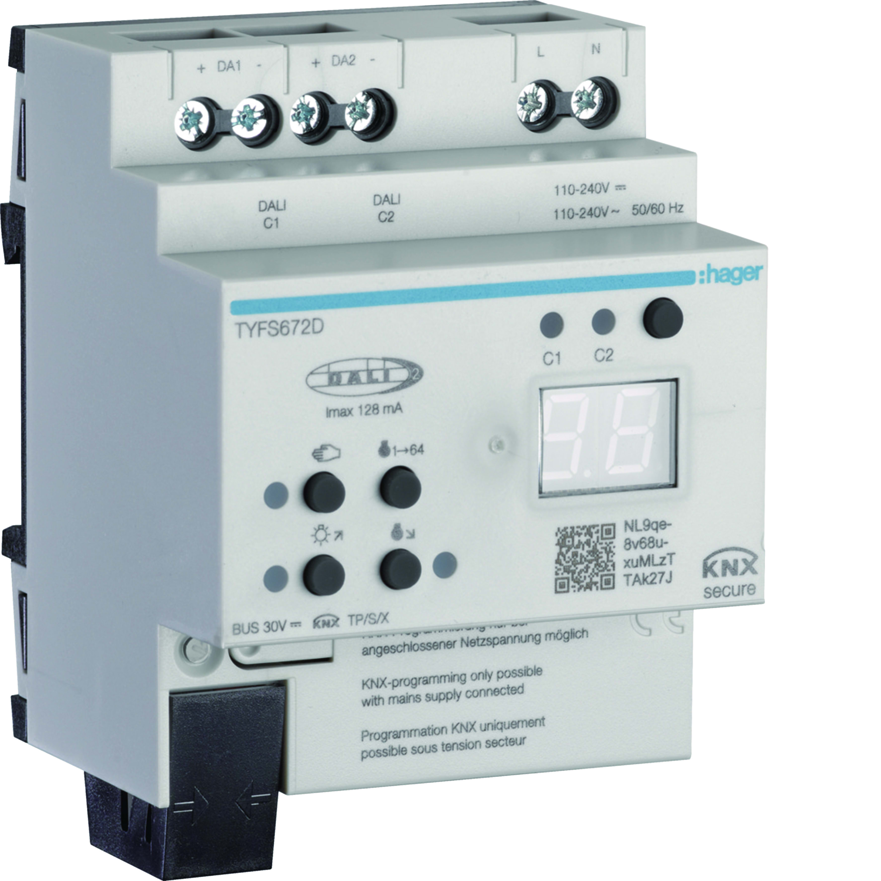 HAGER HAGTYFS672D MOD.KNX TP GATEWAY DALI/128 -2 CAN TW 4M
