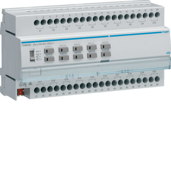 HAGER - HAGTYM620D MOD.KNX+ TP 20 OUT 16A AC1 230V C-LOAD 1
