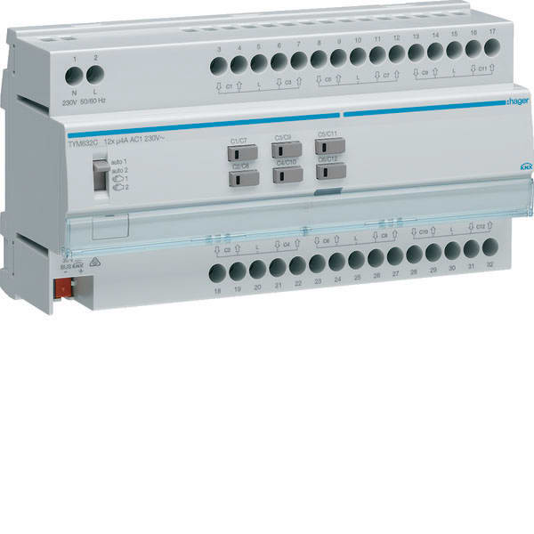 HAGER - HAGTYM632C Rolll.-/Jalousieaktor 12fach KNX, 230V