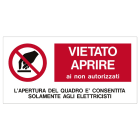 CEMBRE SPA - CEM268202NAR TARGA IN ALLUMINIO PER IMPIANTI ELETTRICI, VIETATO APRIRE