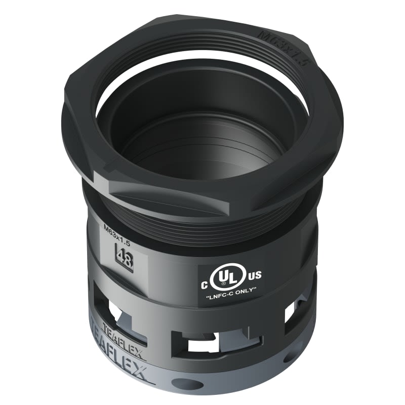 TEAFLEX - TEAU6BSM48M63 RACC.NERO IP66 SM48 M63X1,5