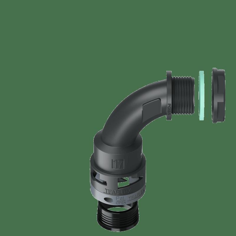 TEAFLEX TEAU8BBN17P13 CURVA 90?IP68 BN17 PG13 NERO