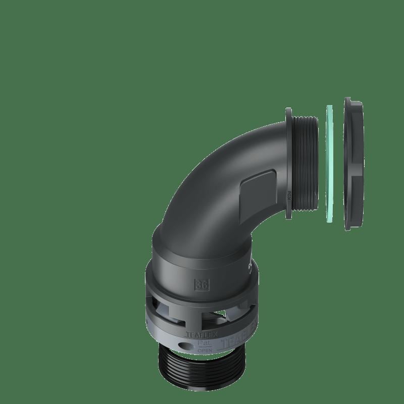 TEAFLEX TEAU8BBN36P36 CURVA 90?IP68 BN36 PG36 NERO
