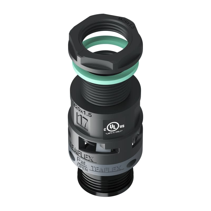 TEAFLEX - TEAU8BSM17M20 RACC.NERO IP68 SM17 M20X1,5