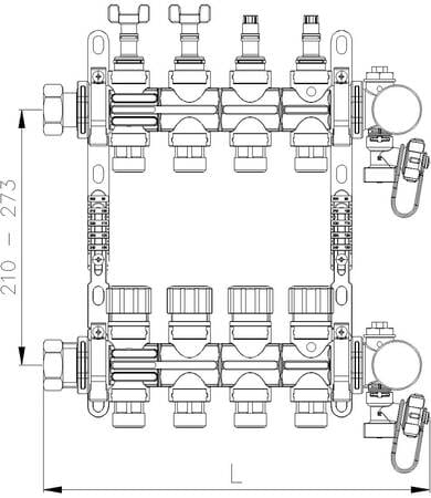 HENCO - CAPPELLOTTO - CPLUFH4704 COLLETTORE SINTETICO MDK 47 1 X4 VIE