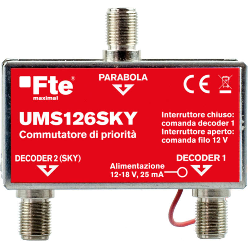 FTE MAXIMAL ITALIA S FTEUMS126SKY UMS126SKY COMMUTATORE PRIORITA SKY-TVSAT