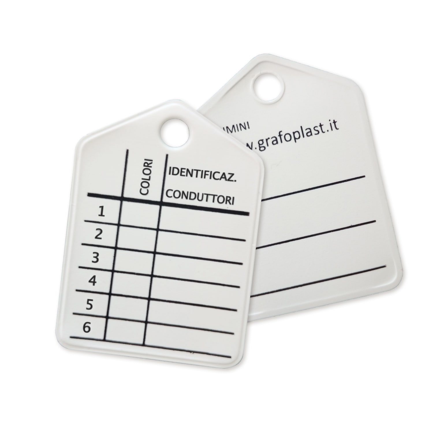 GRAFOPLAST SRL - GRAUN2IMINI CARTELLINO IDENTIF. MINI 40X50MM 100 PZ