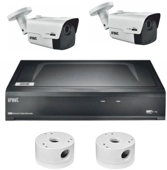 URMET SPA UTD1098/858 KIT IP 5M CON NVR 8CH 4K POE