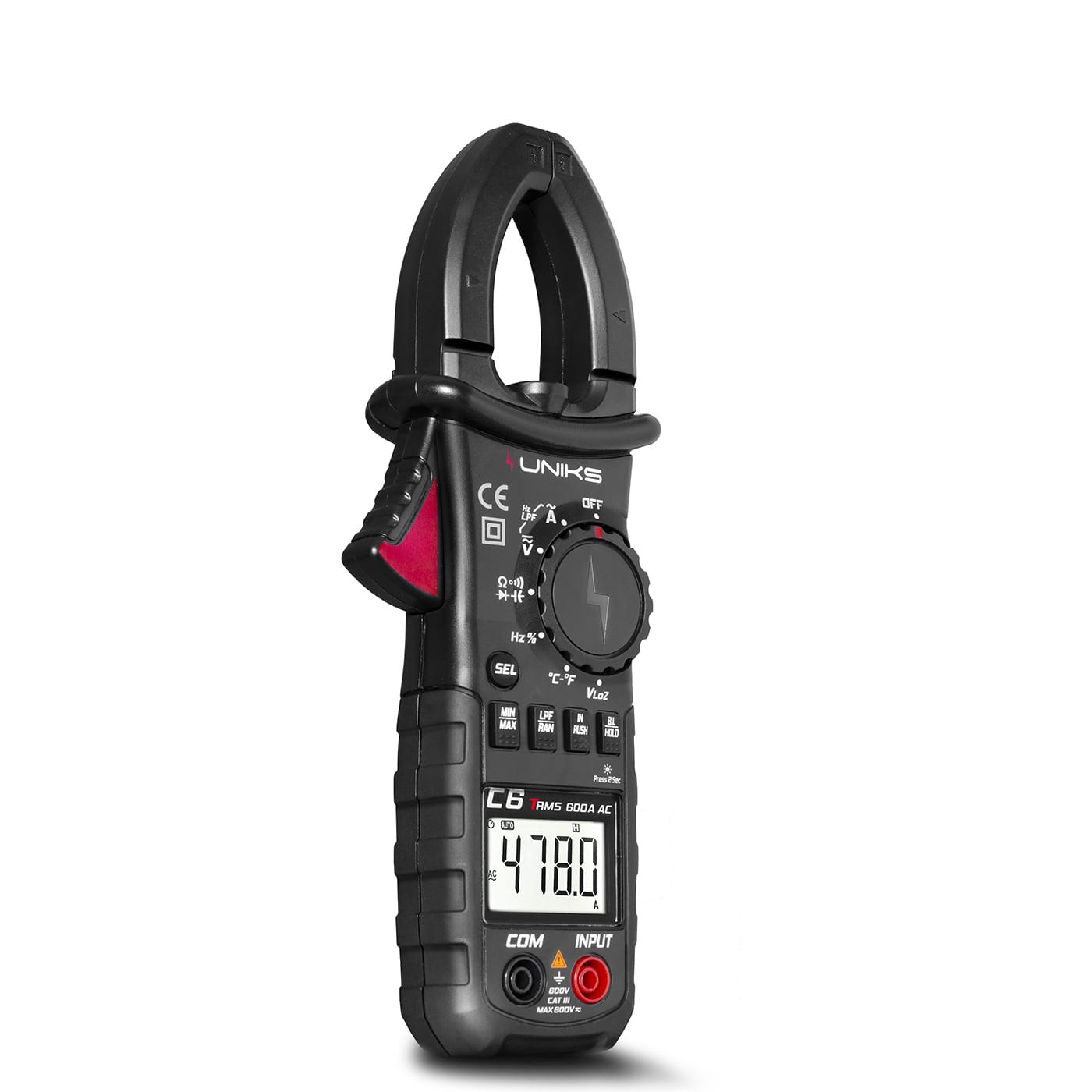 UNIKS SRL UNKC6 PINZA AMP AC 600A TRMS CAT III 600V