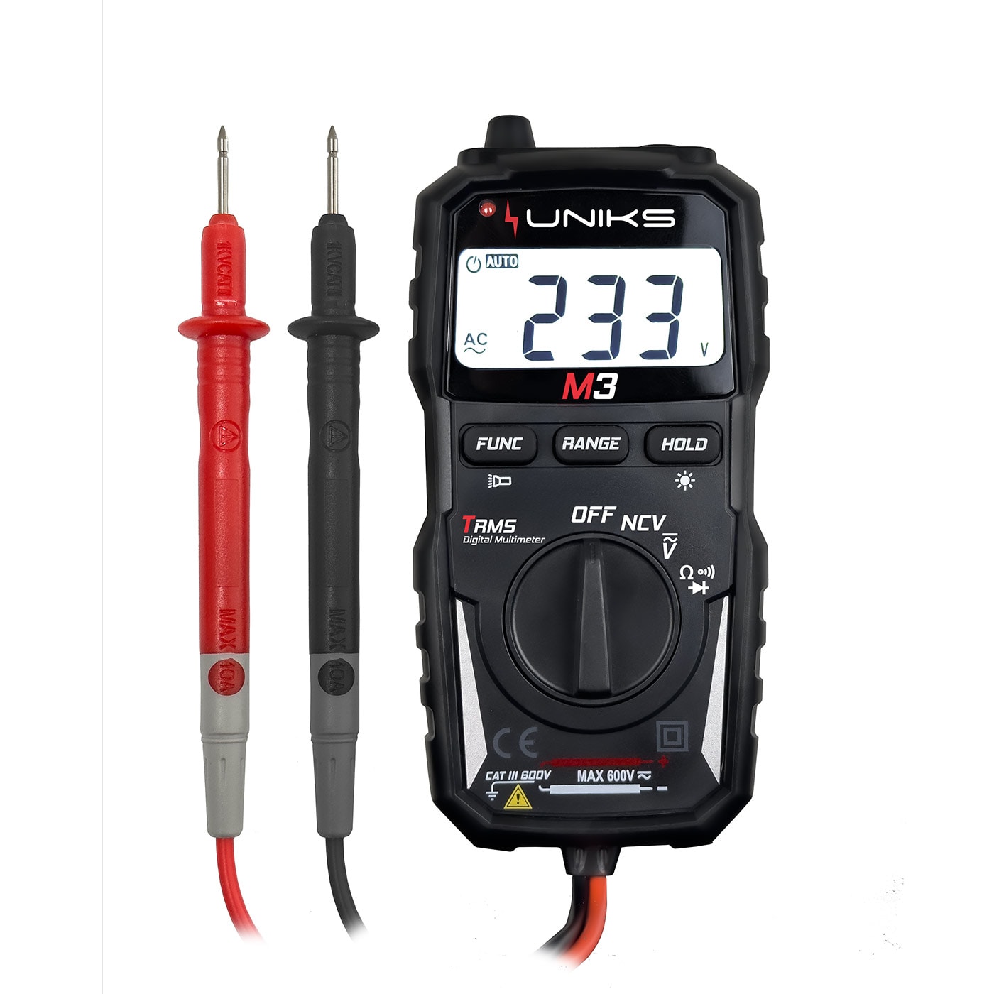 UNIKS SRL UNKM3 MULTIMETRO TRMS AUTORANGE TASCABILE