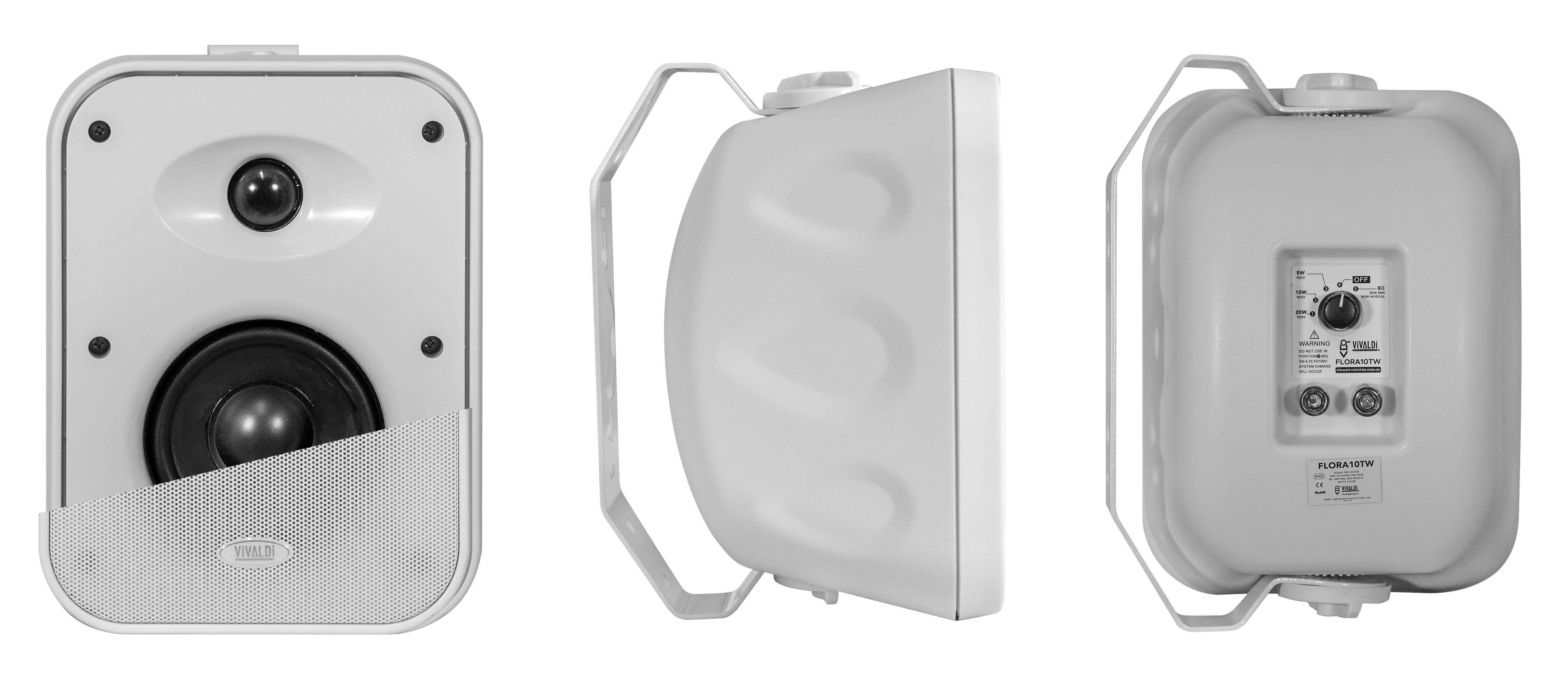 VIVALDI SRL - VILFLORA10TW VIVALDI EN54_DIFF 20W/100V 30W/8OHM WHIT