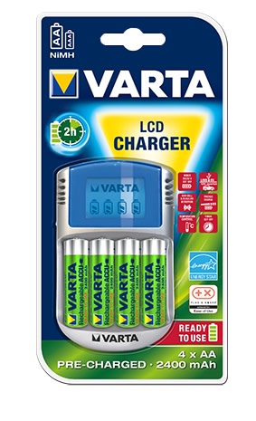 VARTA CONSUMER BATT - VAT57070201451 LCD CHARGER INCL. 4AA 2600MAH 12V USB CA