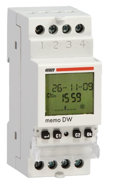 VEMER SPA VEMVE341400 MEMO DW2 OROLOGIO SETT. 2CH