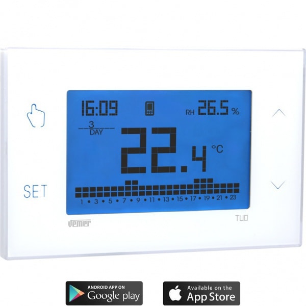 VEMER SPA VEMVE771800 TUO GSM CRONOTERM. TOUCHCOLOR BIANCO