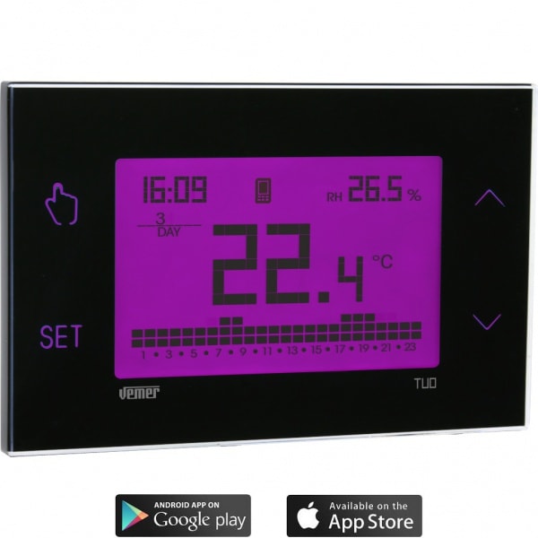VEMER SPA VEMVE771900 TUO GSM CRONOTERM. TOUCHCOLOR NERO