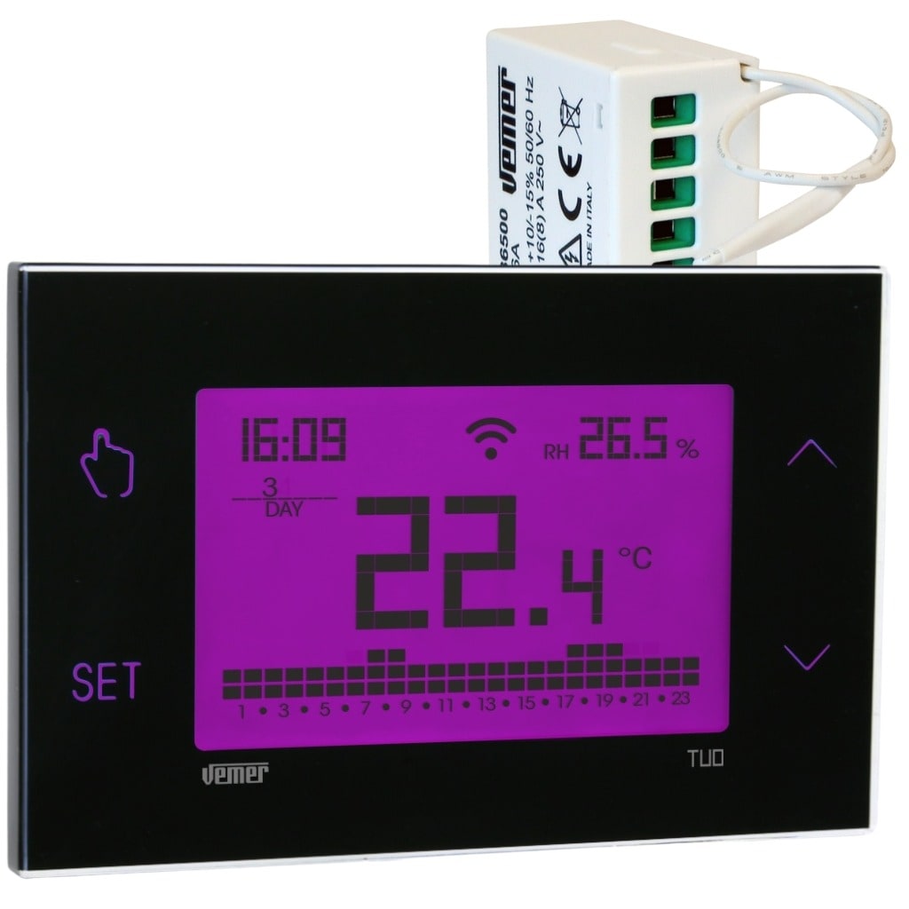 VEMER SPA VEMVE786700 SET TUO WIFI RF NERO + RX.16A