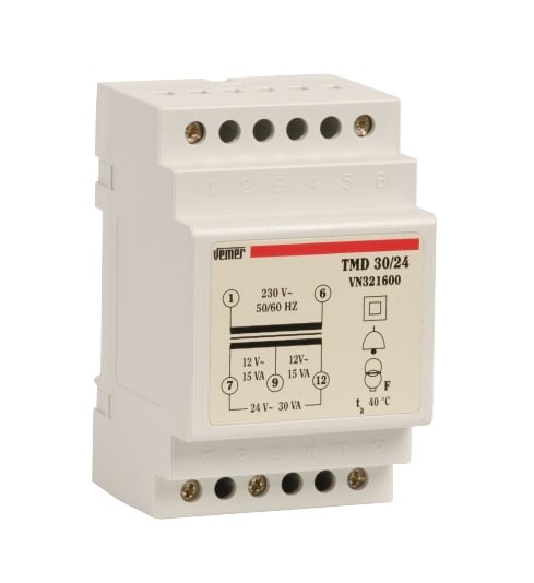 VEMER SPA VEMVN321600 TMD 30/24 TRASF. 30VA DIS.230/0-12-24VAC