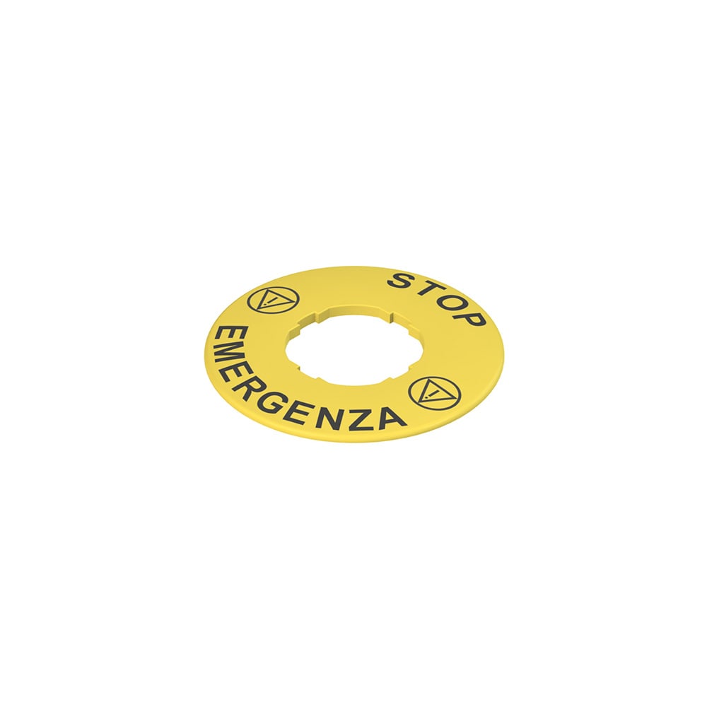 PIZZATO ELETTRICA PZZVE TF32A5101 TARGHETTA CON FORO SAGOMATO DISCO GIALL
