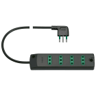 VIMAR SPA - VIW00401.CC Presa mult. 4P11 + S11 90° nero