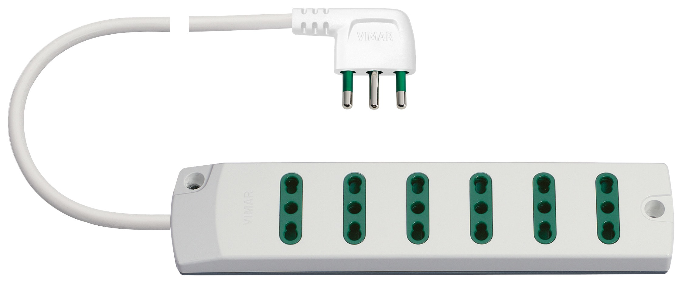 VIMAR SPA - VIW00406.CC.B Presa mult. 6P17/11+ S17 90° bianco