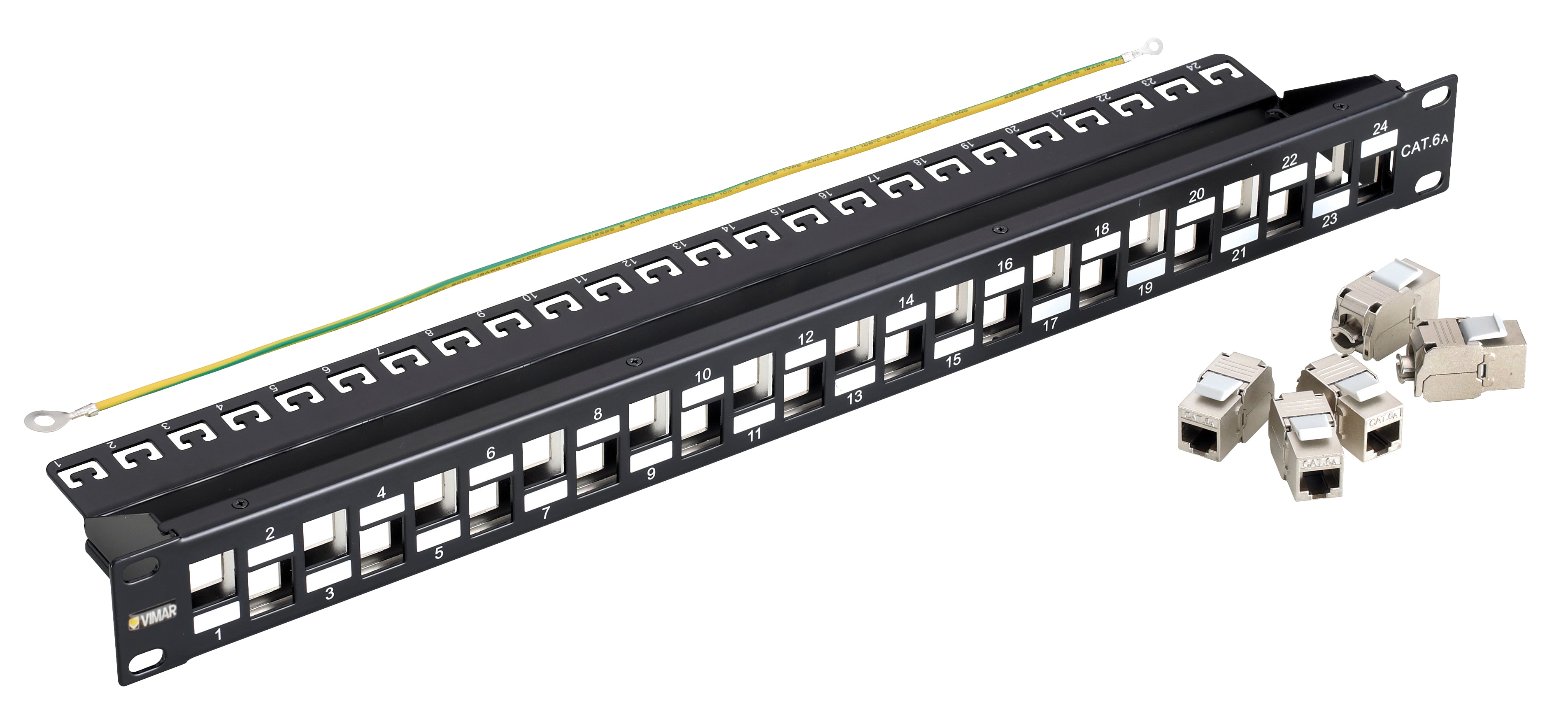 VIMAR SPA - VIW03024.9 Pannello 24 RJ45 Cat6A FTP 1u