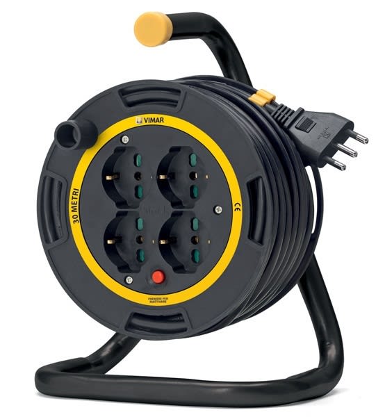 VIMAR SPA - VIW0P32730 Avvolgicavo 16A 4 uscite universali 15m