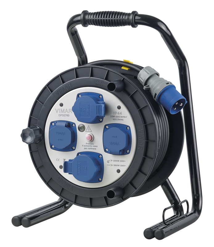VIMAR SPA - VIW0P32760 Avvolgicavo industriale 16A 4 uscite 15m