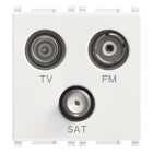 VIMAR SPA - VIW14303 Presa TV-FM-SAT diretta 3 uscite bianco