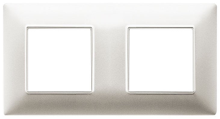 VIMAR SPA - VIW14643.21 Placca 4M (2+2) int71 nichel opaco