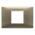 VIMAR SPA - VIW14652.81 Placca 2M centrali alluminio spazzolato