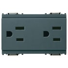 VIMAR SPA - VIW16246 Due prese 2P+T 15A USA+SASO grigio