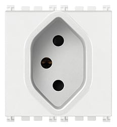 VIMAR SPA - VIW19226.B Presa SICURY 2P+T 10A svizzero 13 bianco