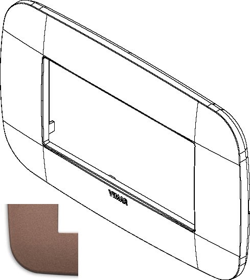 VIMAR SPA - VIW19684.24 Placca Round 4M bronzo matt