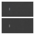 VIMAR SPA - VIW19752 Due mezzi tasti 2M neutro pers. grigio