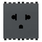 VIMAR SPA - VIW20248 Presa SICURY 2P+T 16A USA+EU grigio