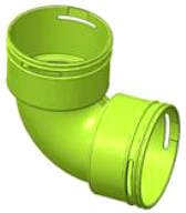 HENCO - CAPPELLOTTO - CPLVMC1235075 CURVA 90° X TUBOSEMIRIGIDO D.75