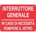 CEMBRE SPA CEM2613000AR TARG.ALL.VS-I130 150X200 MM. INTERRUT.GE